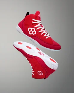 Wrestling Shoes|Wrestling Shoes>RUDIS Courage Adult Wrestling Shoes - Crimson
