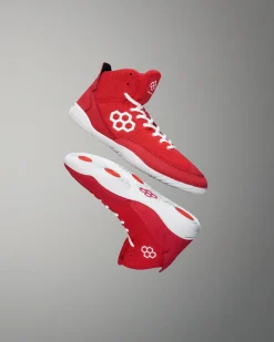 Wrestling Shoes|Wrestling Shoes>RUDIS Courage Youth Wrestling Shoes - Crimson