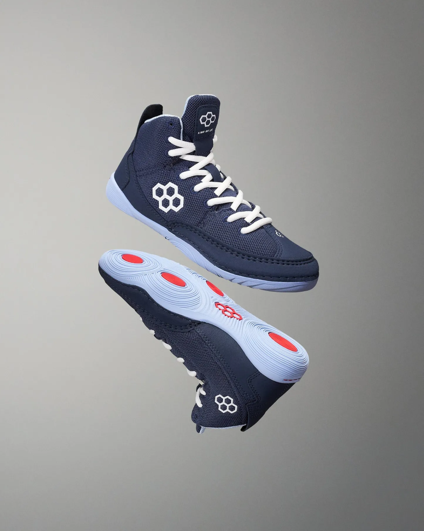 Wrestling Shoes|Wrestling Shoes>RUDIS Courage Youth Wrestling Shoes - Navy Carolina