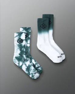 Socks & Underwear|Accessories>RUDIS Emerald Tie Dye Essential Socks (2 Pair)