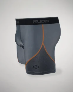 Socks & Underwear>RUDIS Essential Gray/Orange Adult Boxer Brief