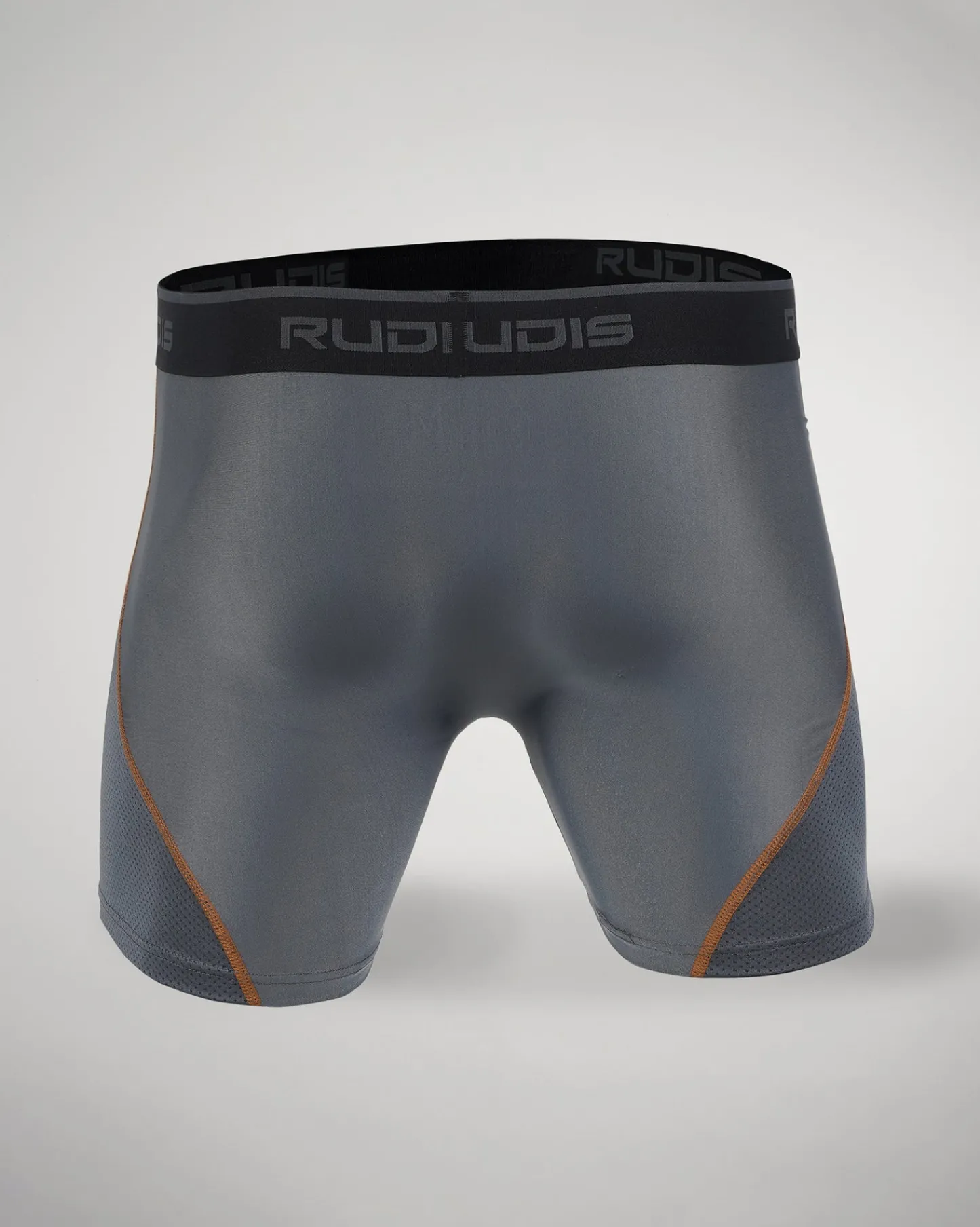 Socks & Underwear>RUDIS Essential Gray/Orange Adult Boxer Brief