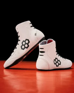 Wrestling Shoes|Wrestling Shoes>RUDIS International Adult Wrestling Shoes - White/Black