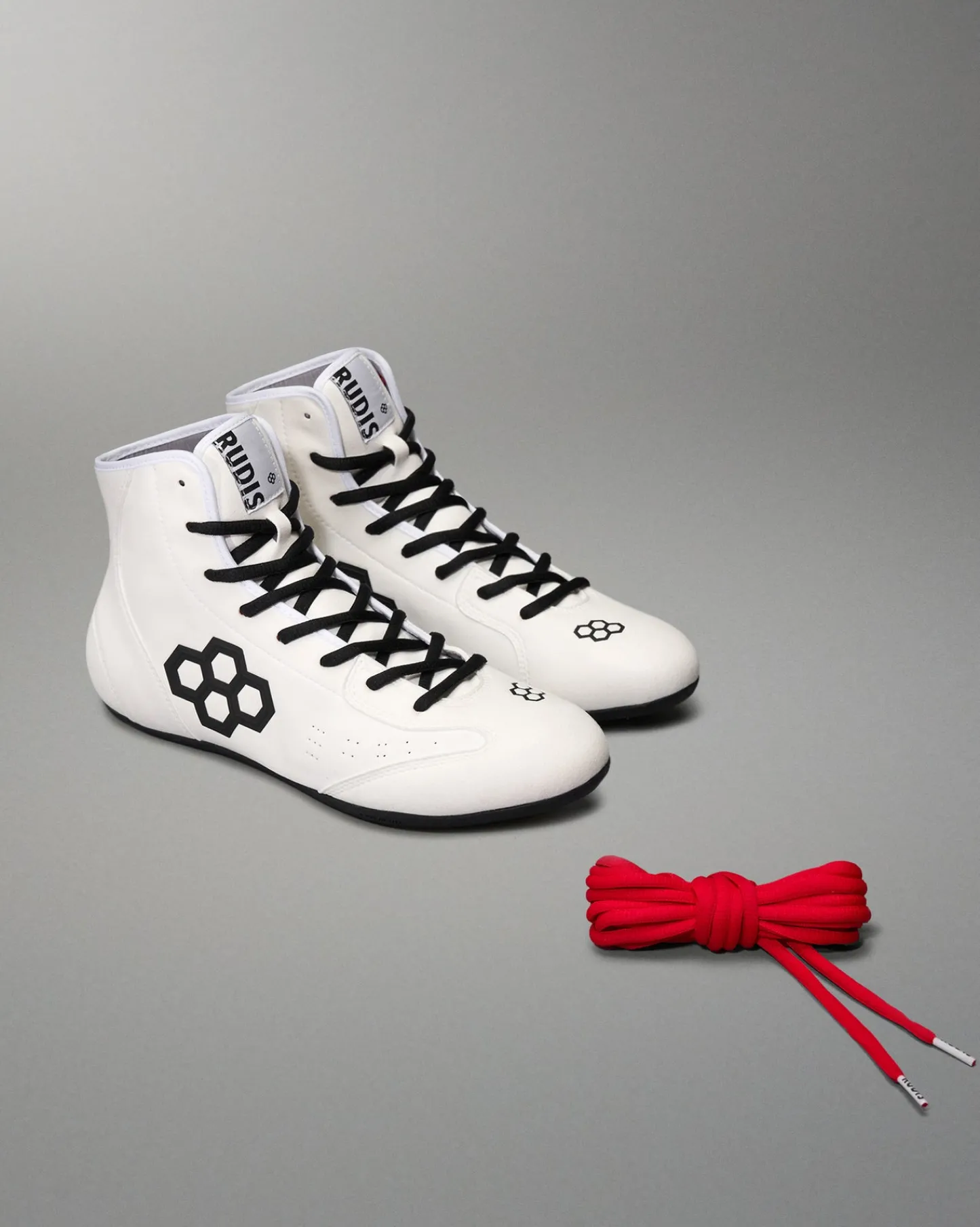 Wrestling Shoes|Wrestling Shoes>RUDIS International Adult Wrestling Shoes - White/Black