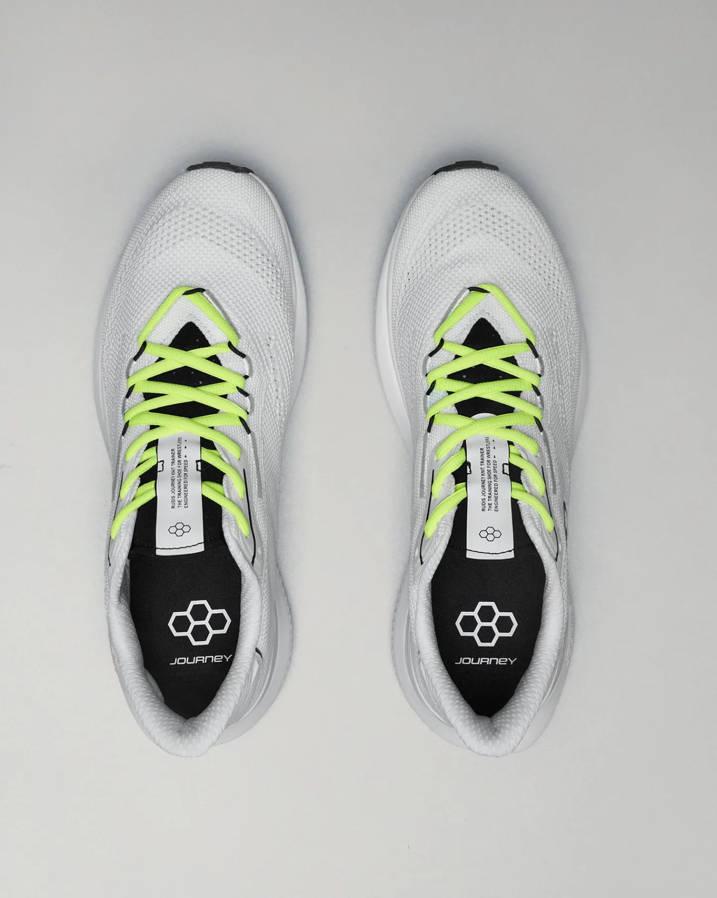 Training Shoes|Training Shoes>RUDIS Journey Knit Adult Training Shoes - White/Neon