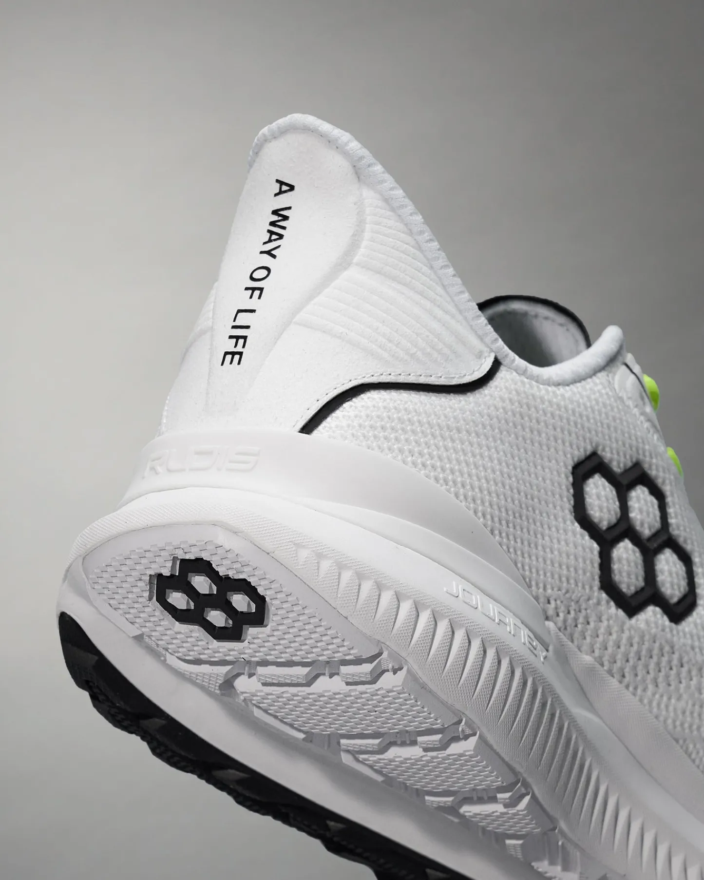 Training Shoes|Training Shoes>RUDIS Journey Knit Adult Training Shoes - White/Neon