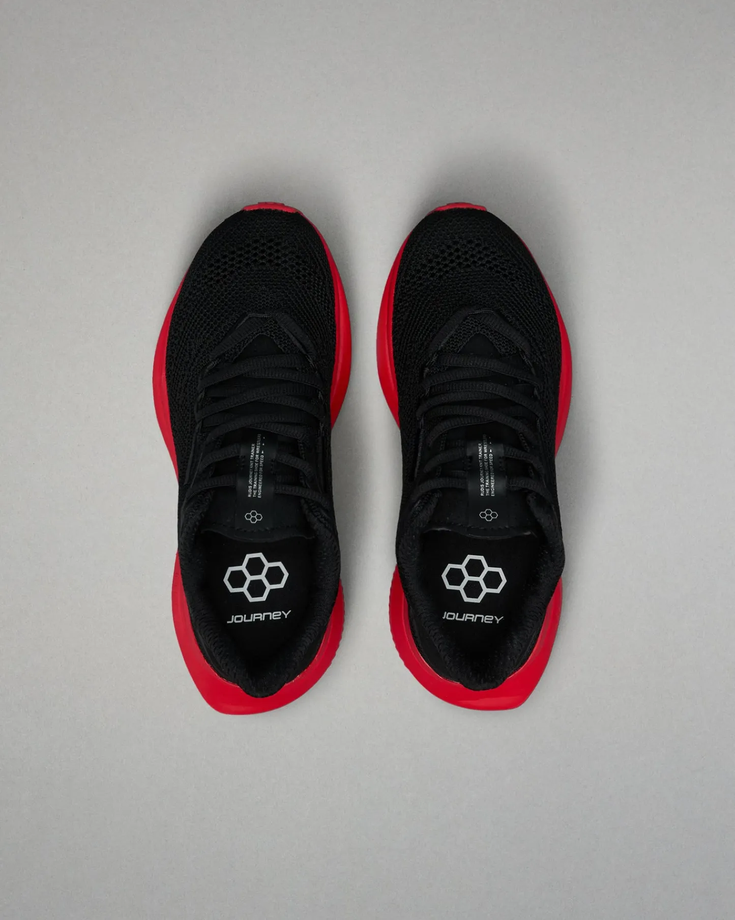 Training Shoes|Training Shoes>RUDIS Journey Knit Youth Training Shoes - Black/Red