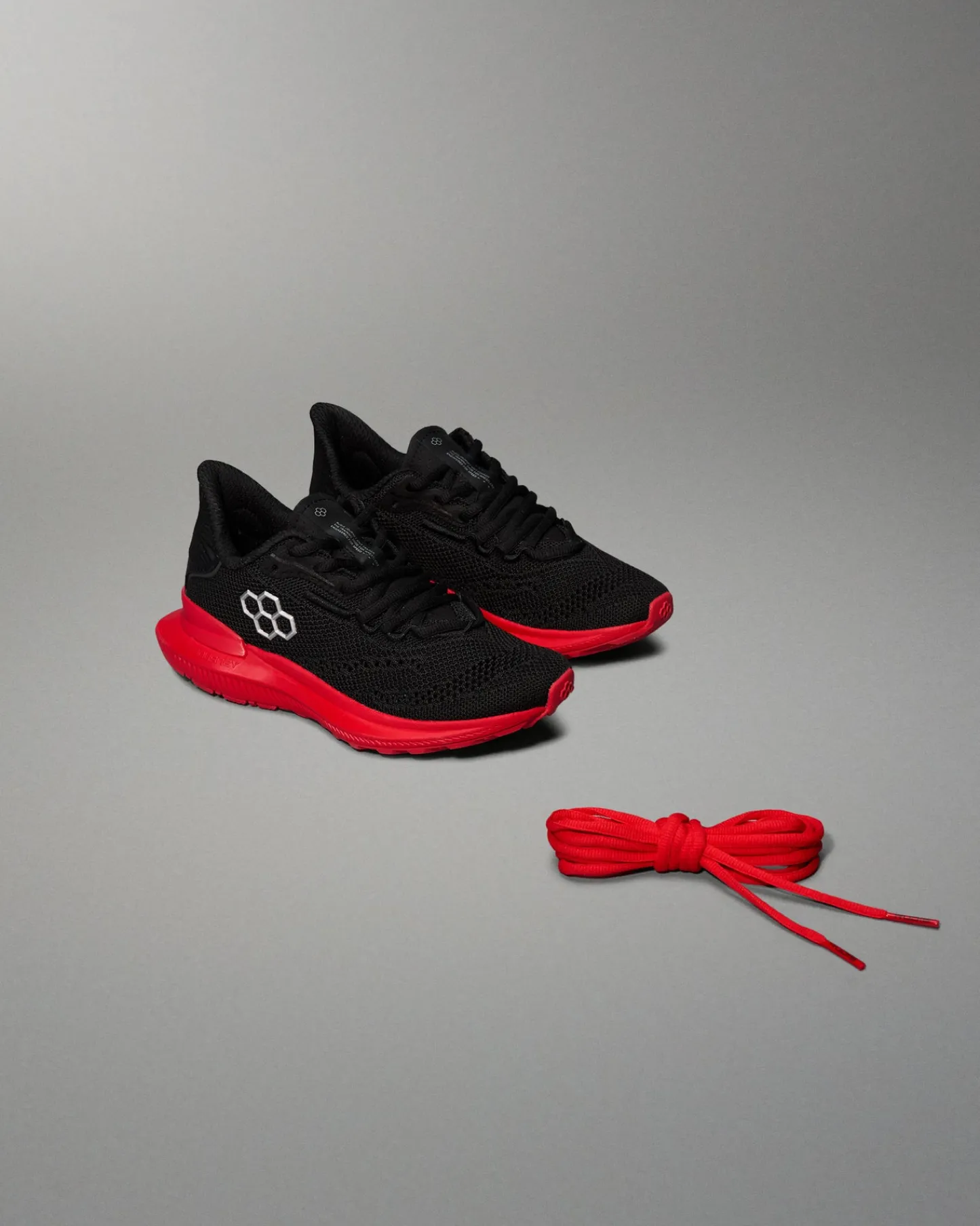 Training Shoes|Training Shoes>RUDIS Journey Knit Youth Training Shoes - Black/Red