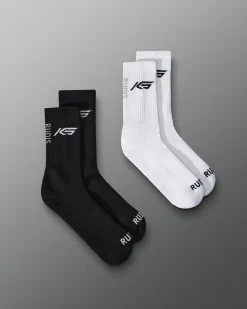 Socks & Underwear|Accessories>RUDIS KS Knit Essential Socks (2 Pair) Black/White