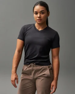 Shirts & Tees>RUDIS Performance Women's V-Neck T-Shirt - Black