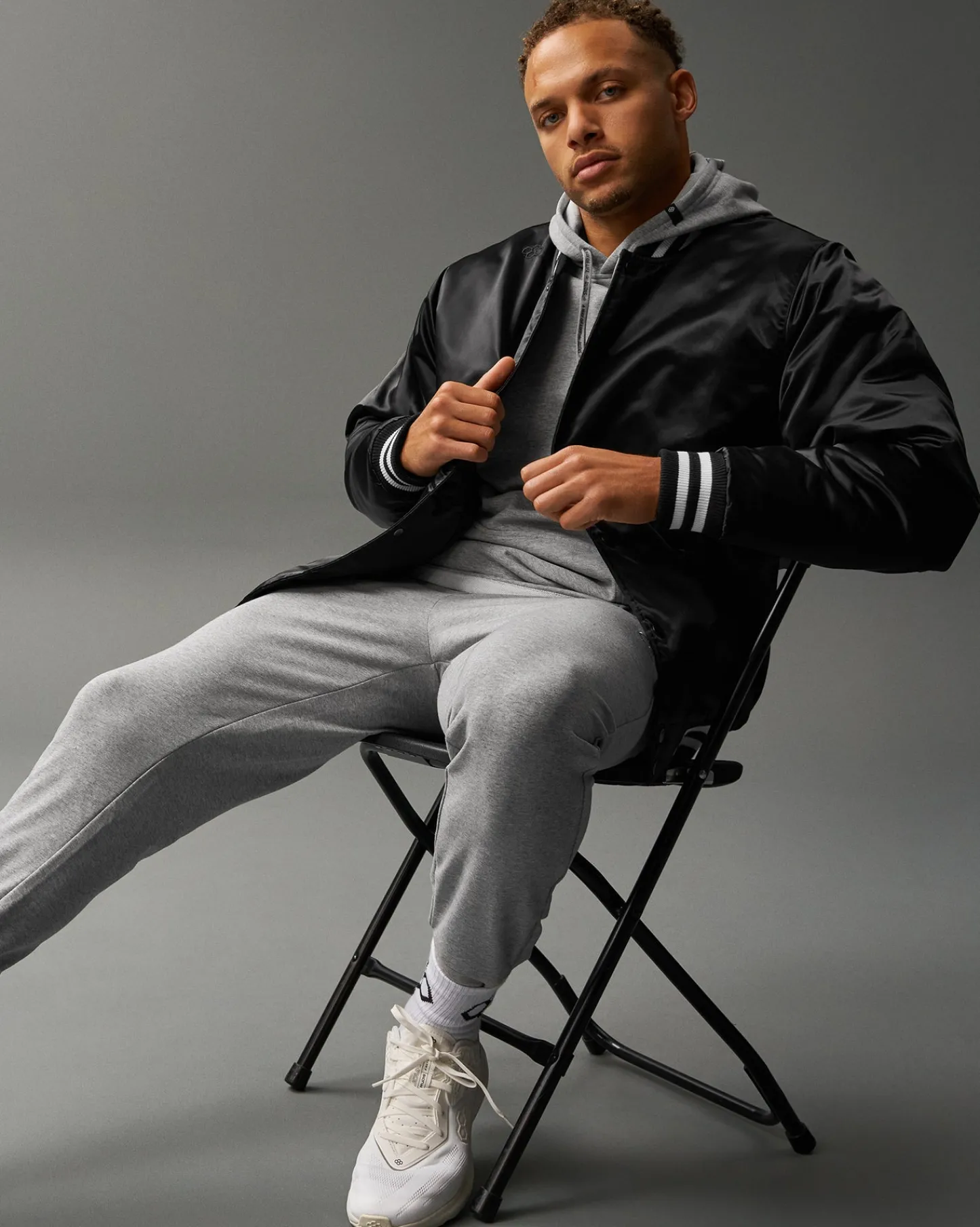 Jackets & Vests>RUDIS Satin Jacket Black