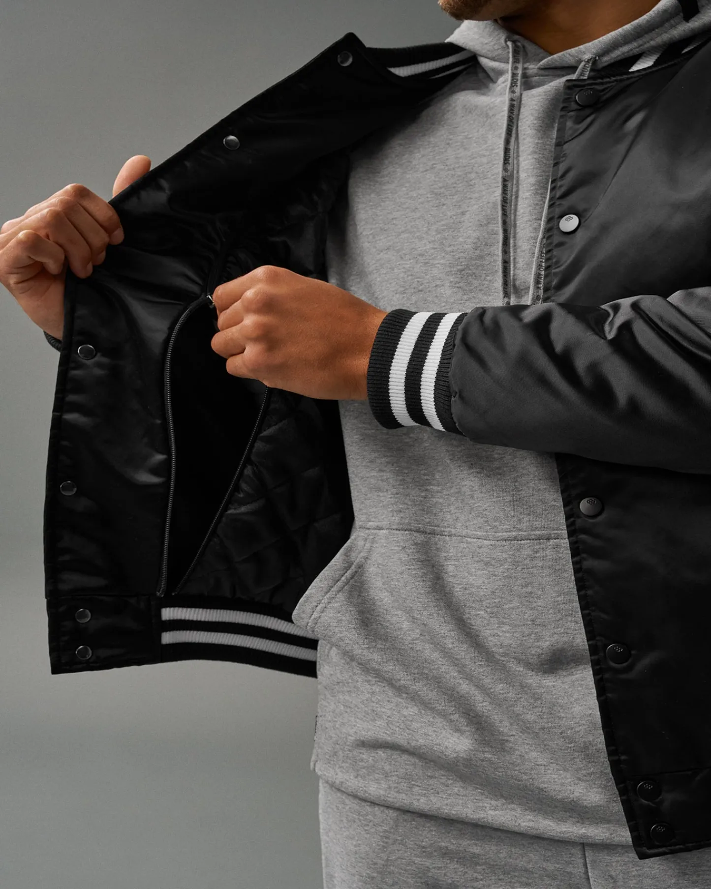 Jackets & Vests>RUDIS Satin Jacket Black