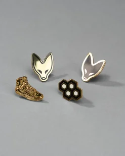 Pins & Stickers|Accessories>RUDIS Sly Fox 4 Pack Enamel Pins