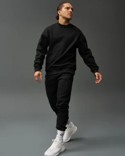 Hoodies & Pullovers>RUDIS Titan Heavyweight Fleece Crewneck - Black
