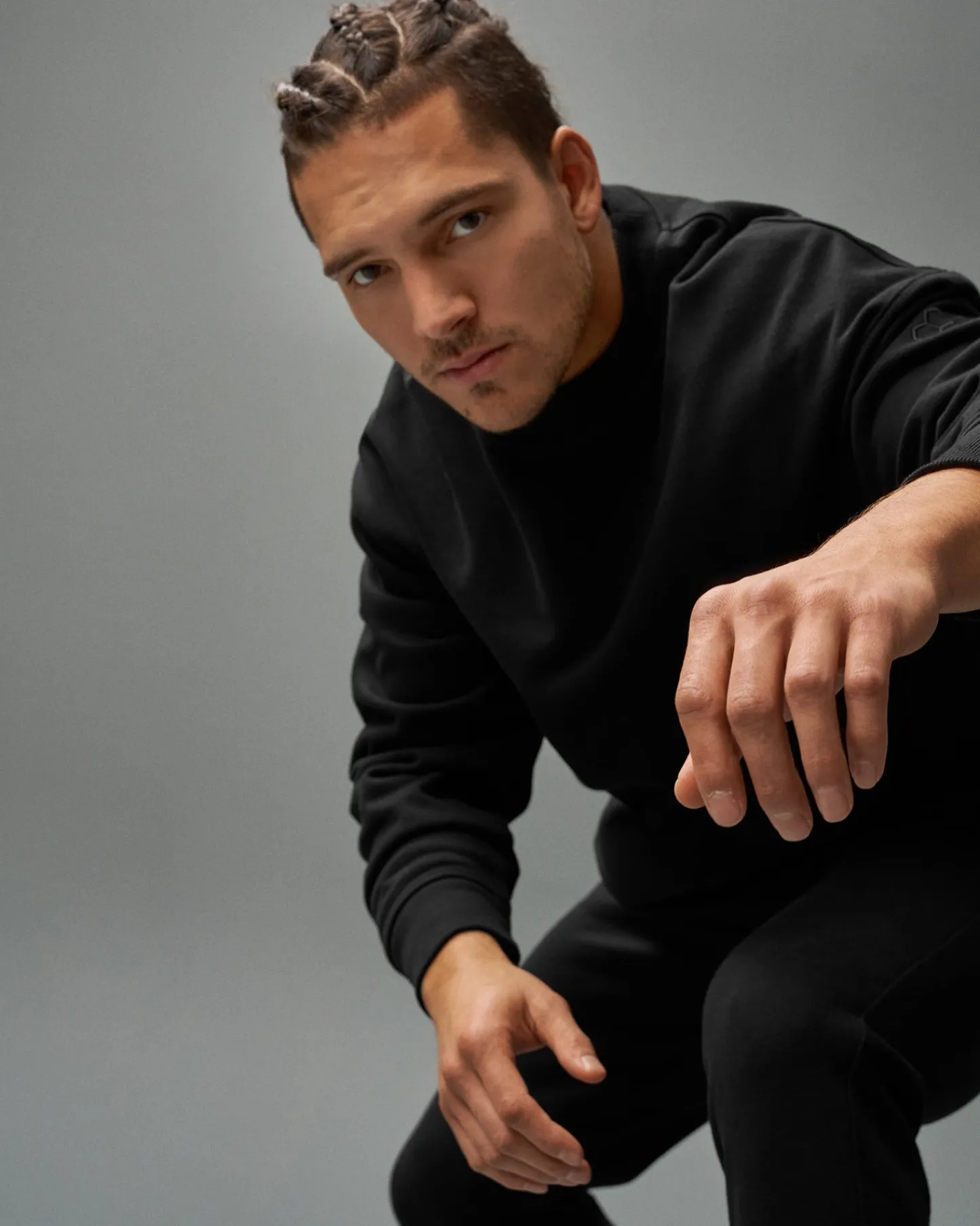 Hoodies & Pullovers>RUDIS Titan Heavyweight Fleece Crewneck - Black