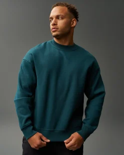 Hoodies & Pullovers>RUDIS Titan Heavyweight Fleece Crewneck - Eagle Green