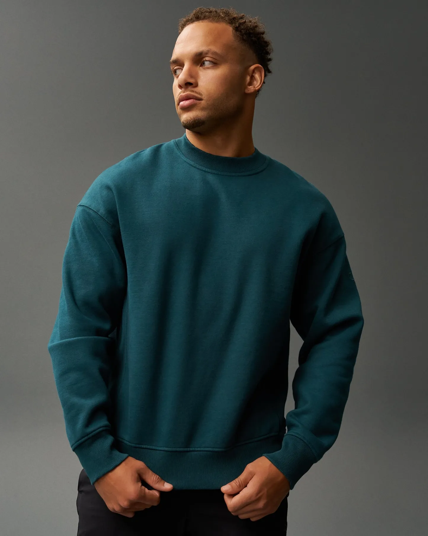 Hoodies & Pullovers>RUDIS Titan Heavyweight Fleece Crewneck - Eagle Green