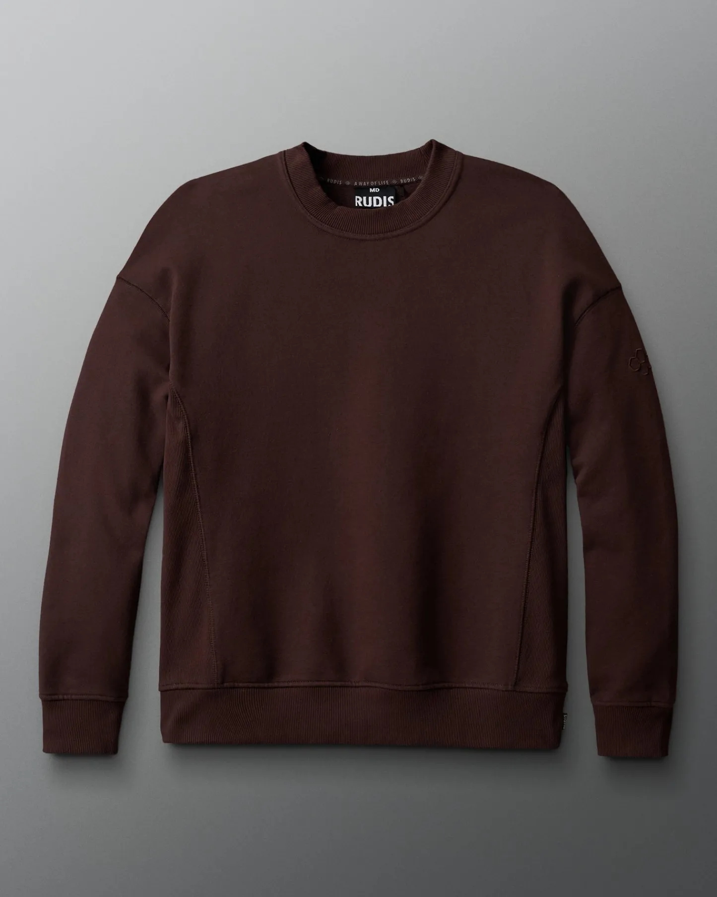 Hoodies & Pullovers>RUDIS Titan Heavyweight Fleece Crewneck - Ground Coffee