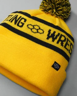 Hats & Beanies|Hats & Beanies>RUDIS Two Tone Pom Beanie - Yellow/Black