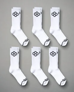 Socks & Underwear|Accessories>RUDIS White Cushion Crew Socks (6 Pair)
