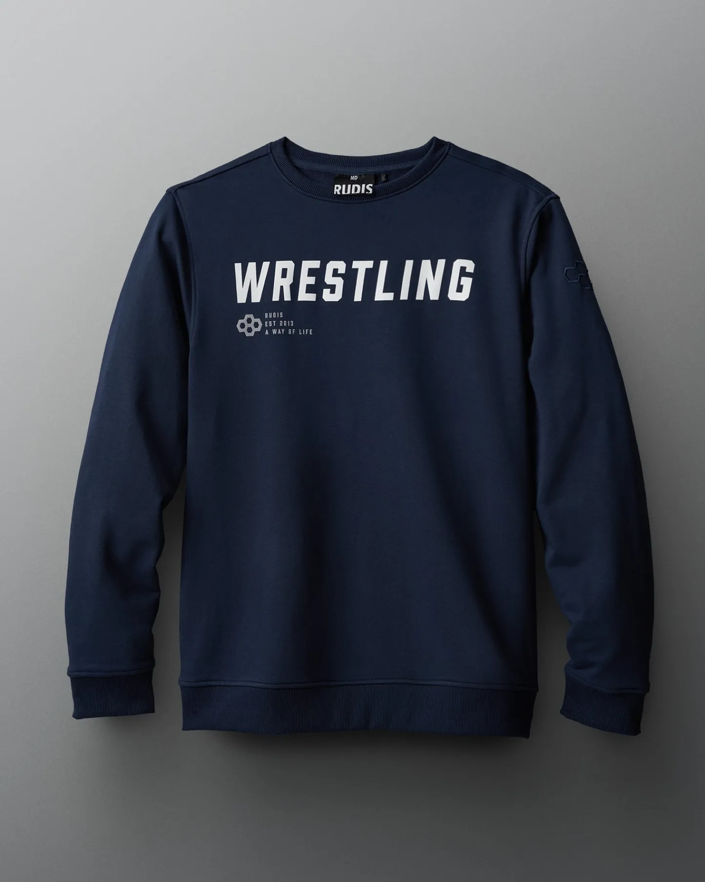 Hoodies & Pullovers|Hoodies & Pullovers>RUDIS Wrestling Slanted Elite Terry Crewneck