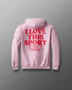 Hoodies & Pullovers>RUDIS SH I Love This Sport Youth Tradition Hoodie Light Pink