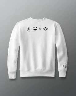 Hoodies & Pullovers|Hoodies & Pullovers>RUDIS SH Smile Comfort Fleece Crewneck White