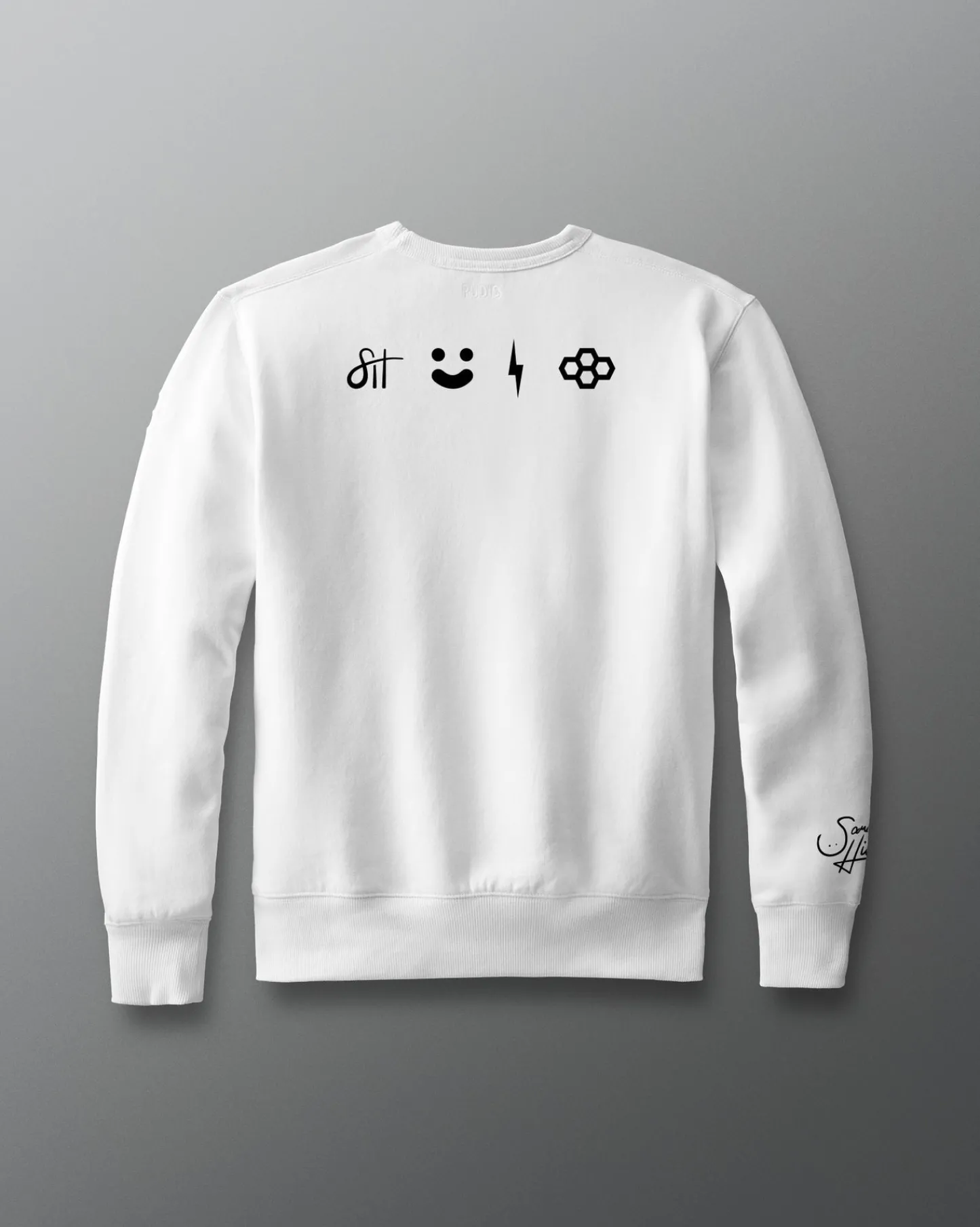 Hoodies & Pullovers|Hoodies & Pullovers>RUDIS SH Smile Comfort Fleece Crewneck White