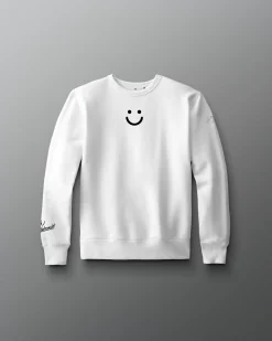Hoodies & Pullovers>RUDIS SH Smile Youth Comfort Fleece Crewneck White