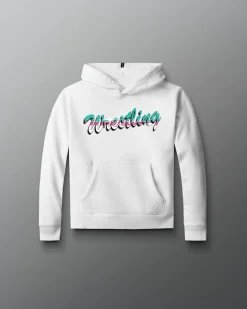 Hoodies & Pullovers>RUDIS South Beach Wrestling Youth Comfort Fleece Hoodie White