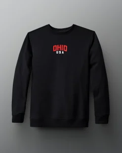 Hoodies & Pullovers|Hoodies & Pullovers>RUDIS Team Ohio Arched Crewneck Black