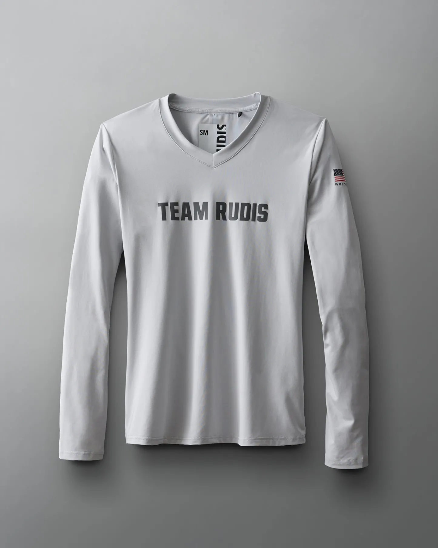 Shirts & Tees>RUDIS Team Performance Women's V-Neck Long Sleeve Lunar Gray