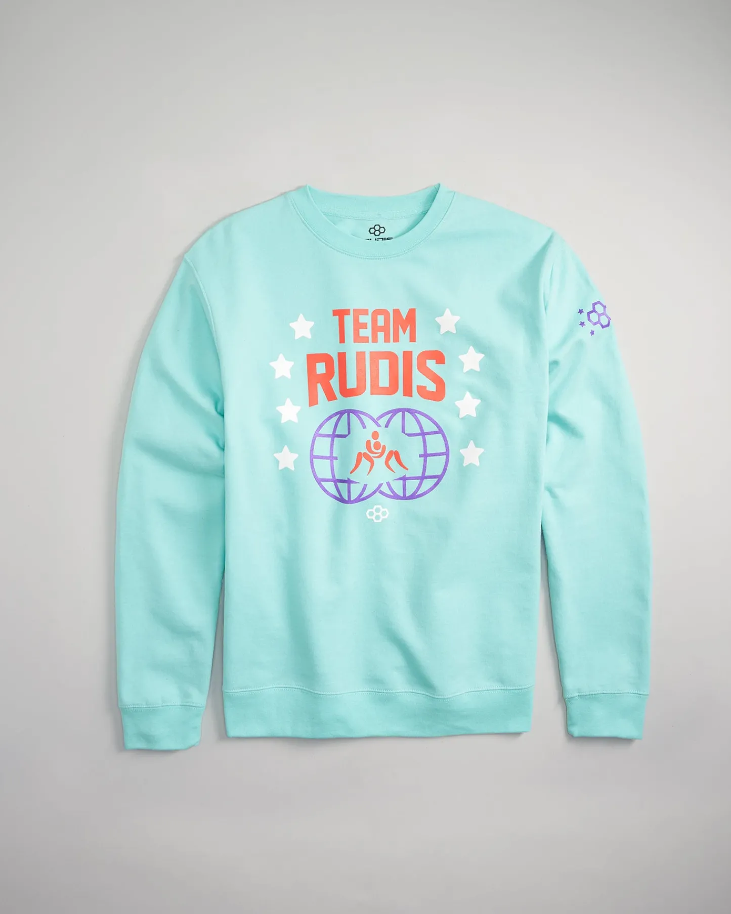 Hoodies & Pullovers>RUDIS Team Retro Crewneck White