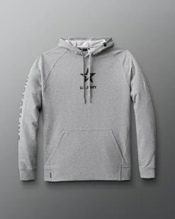 Hoodies & Pullovers|Hoodies & Pullovers>RUDIS U.S. Army Wrestling Emblem Elite Terry Hoodie Gray
