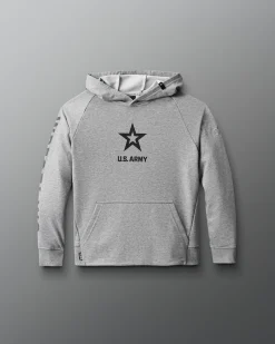 Hoodies & Pullovers>RUDIS U.S. Army Wrestling Emblem Youth Elite Terry Hoodie Gray
