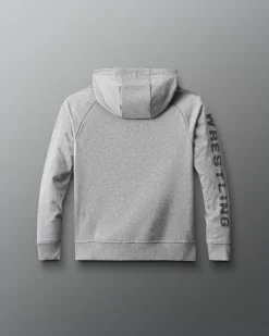 Hoodies & Pullovers>RUDIS U.S. Army Wrestling Emblem Youth Elite Terry Hoodie Gray