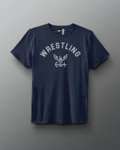Shirts & Tees|Shirts & Tees>RUDIS U.S. Wrestling Emblem Performance T-Shirt Navy