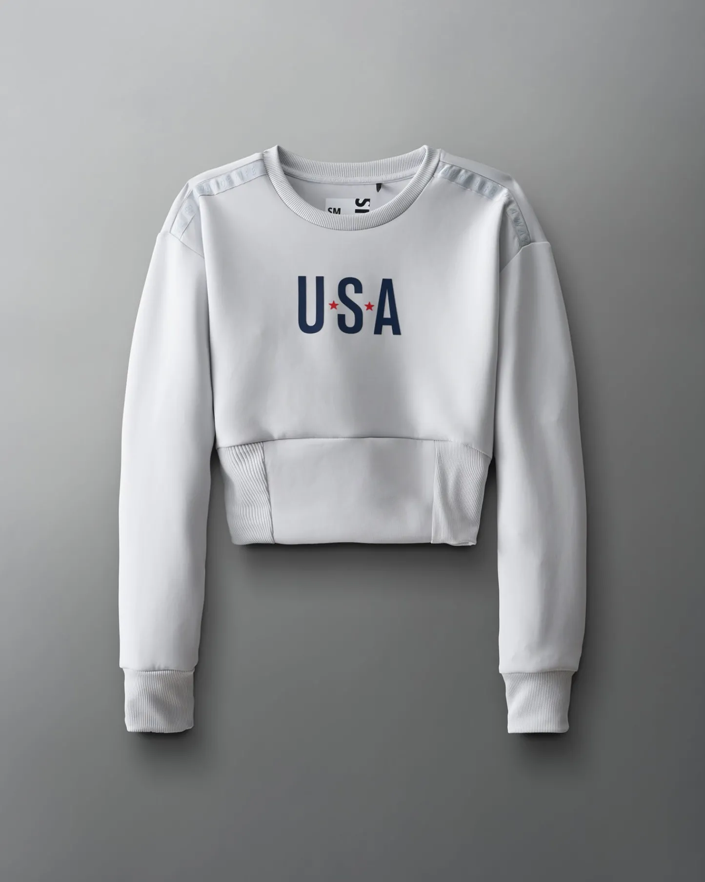 Hoodies & Pullovers>RUDIS USA COOL-FEEL Women's Fitted Crew Lunar Gray