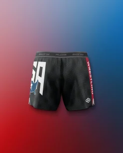 Shorts & Bottoms>RUDIS USA Dash Icon Girl's Sublimated Shorts Black/Red