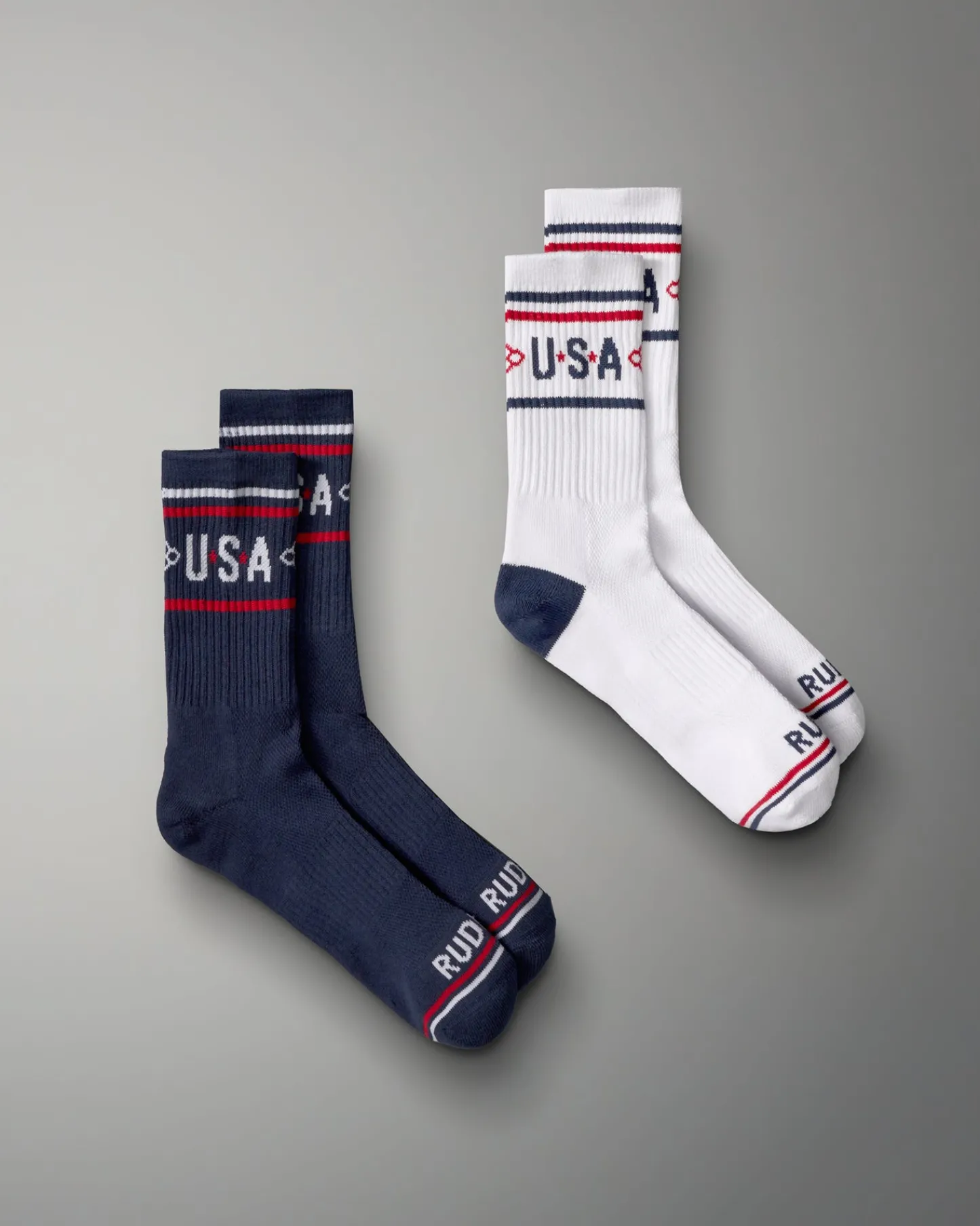 Socks & Underwear|Accessories>RUDIS USA Stripe Cushion Crew Socks (2 Pair)