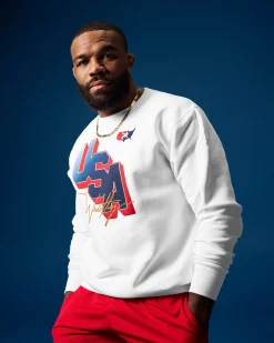 Hoodies & Pullovers|Hoodies & Pullovers>RUDIS USA Wrestling Block Comfort Fleece Crewneck