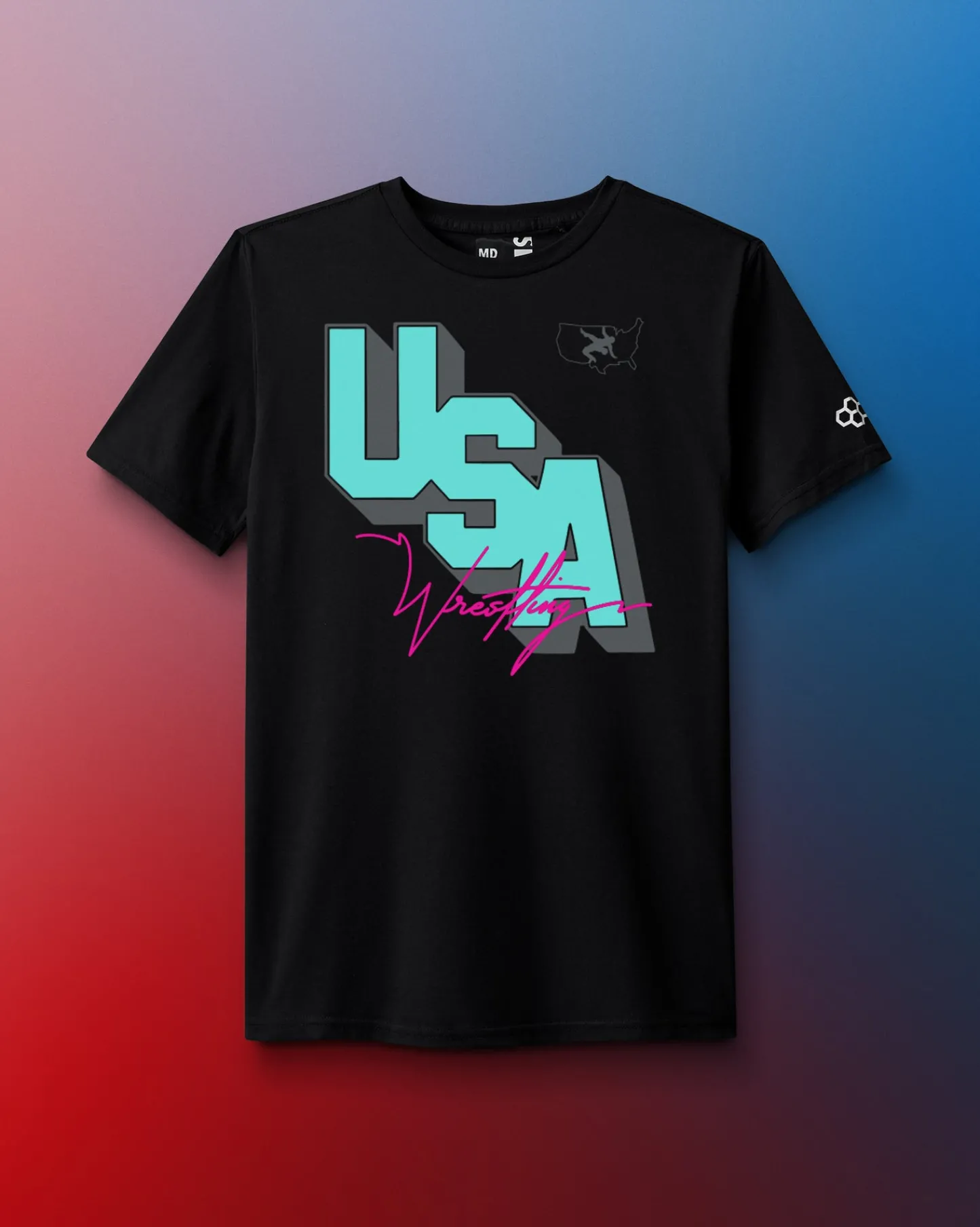 Shirts & Tees|Shirts & Tees>RUDIS USA Wrestling Block Elite Super Soft T-Shirt