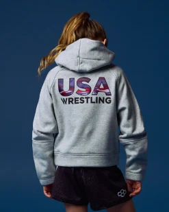 Hoodies & Pullovers>RUDIS USA Wrestling Boxy Tech Fleece Girl's Hoodie