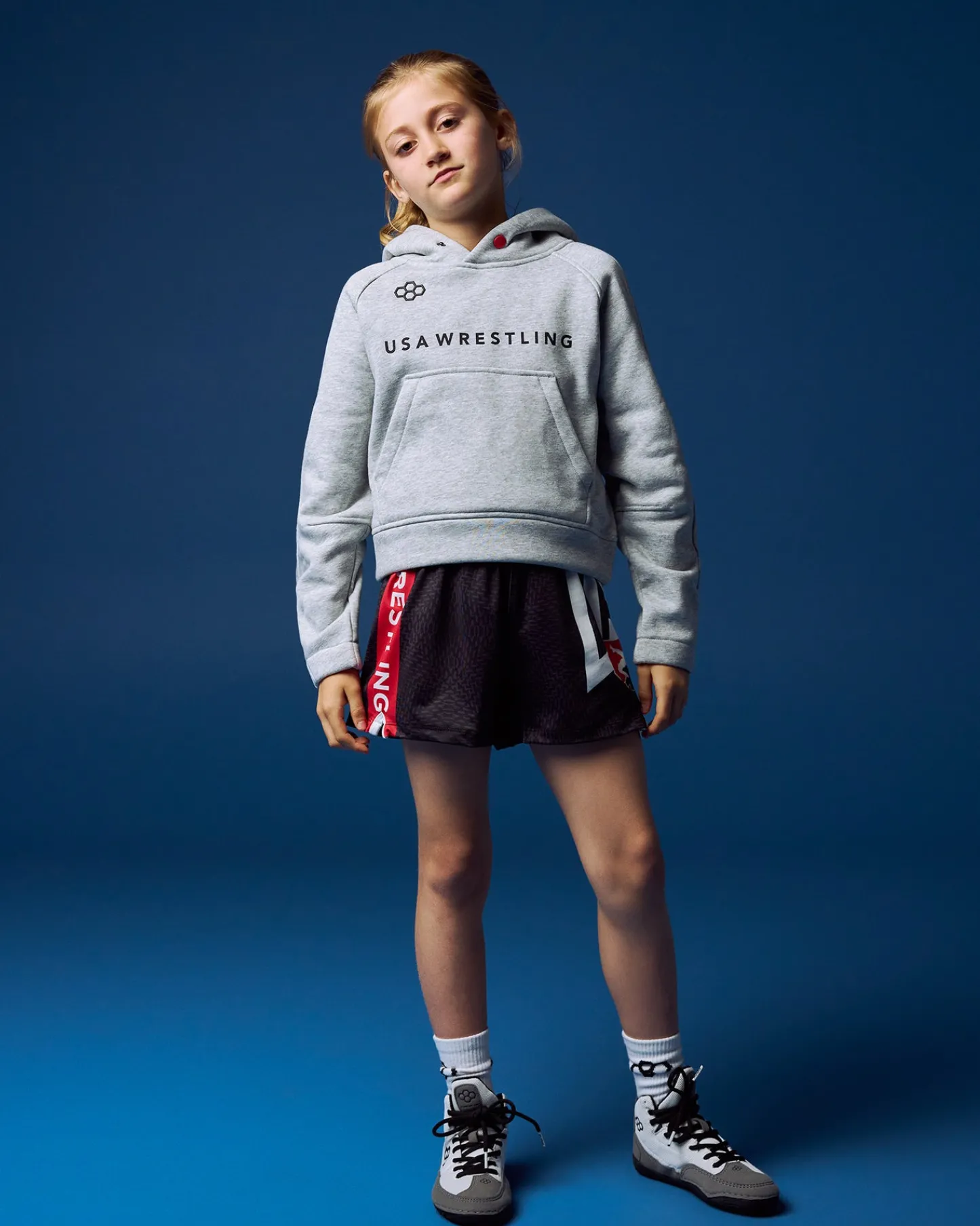 Hoodies & Pullovers>RUDIS USA Wrestling Boxy Tech Fleece Girl's Hoodie