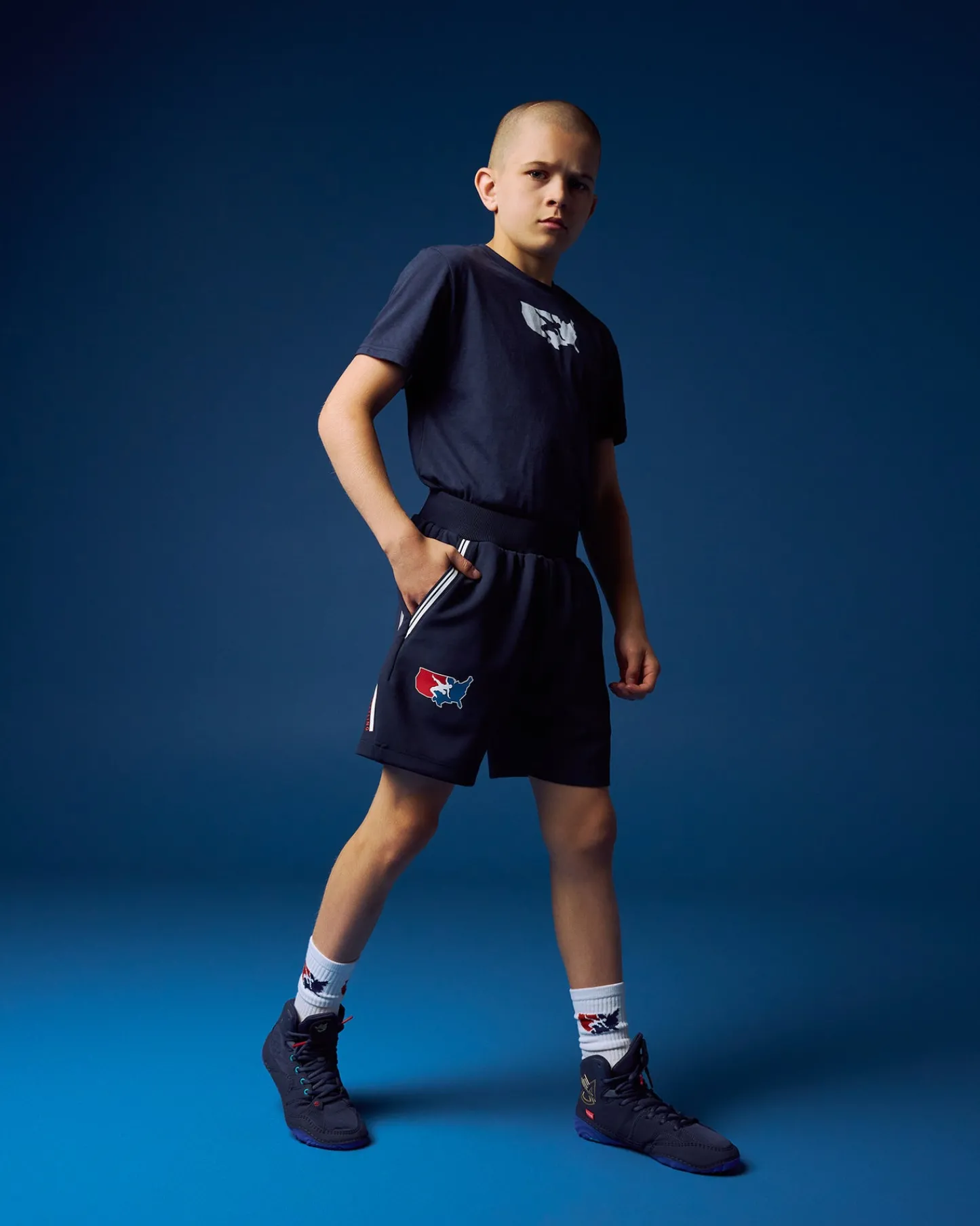 Shorts & Bottoms>RUDIS USA Wrestling Chronicle 5" Youth Elite Shorts