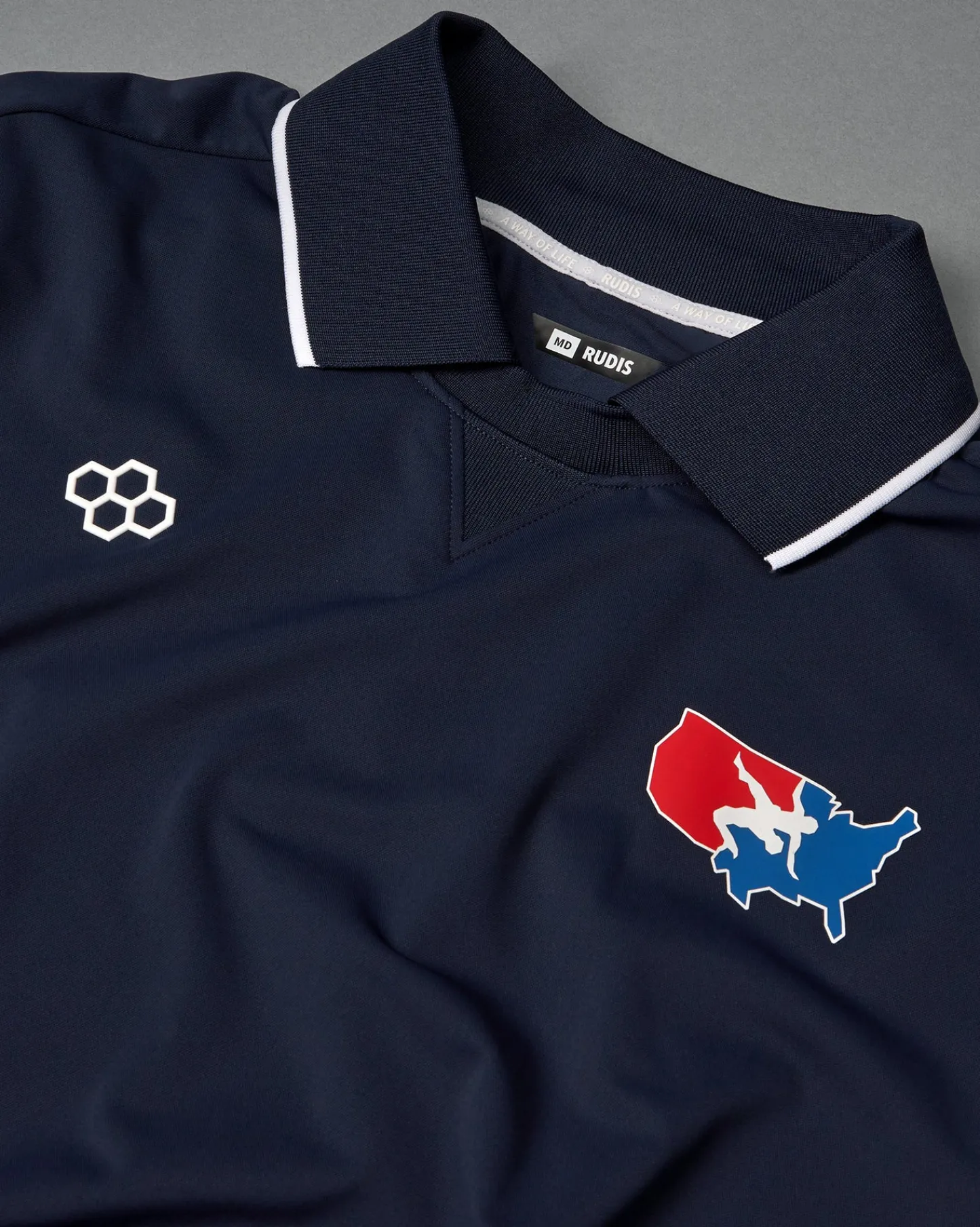 Shirts & Tees|Polos>RUDIS USA Wrestling Chronicle Elite Athletic Polo