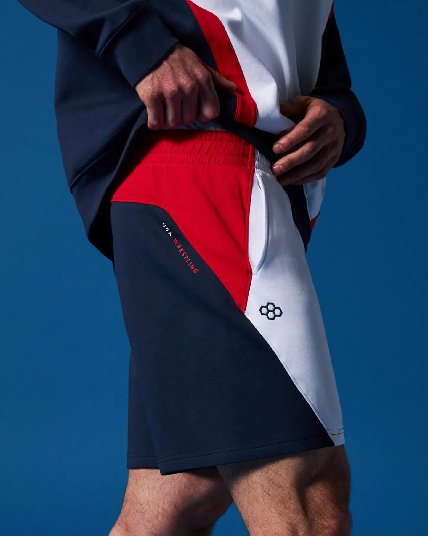 Shorts & Bottoms|Shorts & Bottoms>RUDIS USA Wrestling Colorblock 5" Shorts