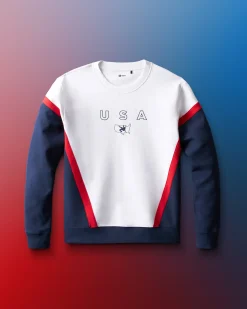 Hoodies & Pullovers|Hoodies & Pullovers>RUDIS USA Wrestling Colorblock Crewneck