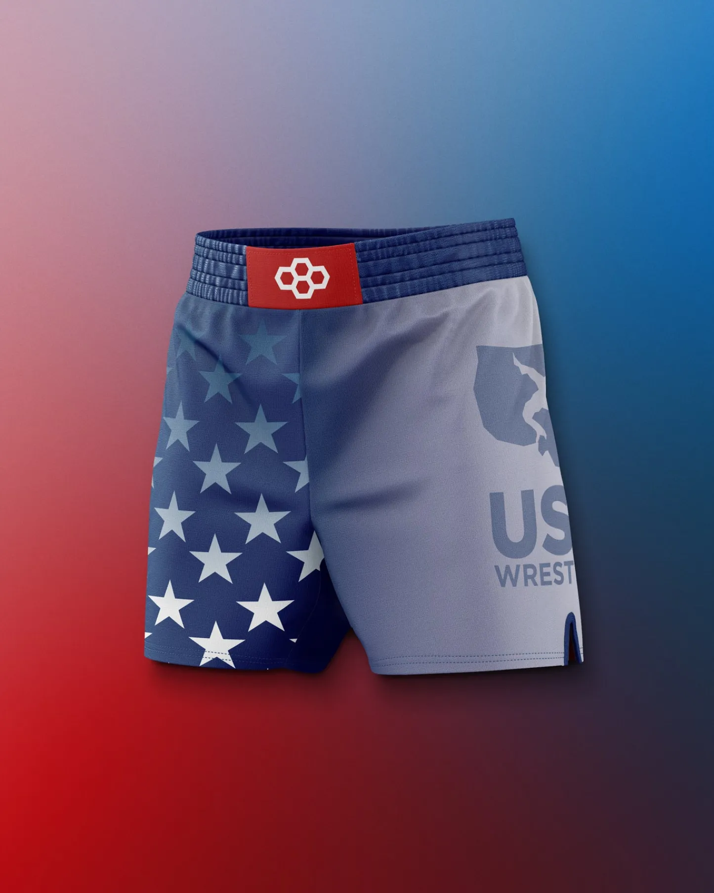 Shorts & Bottoms|Shorts & Bottoms>RUDIS USA Wrestling Flag Sublimated Shorts Navy