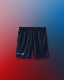 Shorts & Bottoms>RUDIS USA Wrestling Gradient 6" Youth Mesh Shorts Navy